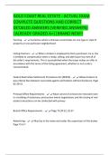 GOLD COAST REAL ESTATE - ACTUAL EXAM  COMPLETE QUESTIONS AND CORRECT  DETAILED ANSWERS &lpar;VERIFIED ANSWERS&rpar;  &vert;ALREADY GRADED A&plus;&vert;&vert;BRAND NEW&excl;&excl; 