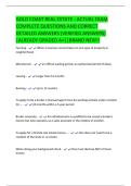 GOLD COAST REAL ESTATE - ACTUAL EXAM  COMPLETE QUESTIONS AND CORRECT  DETAILED ANSWERS &lpar;VERIFIED ANSWERS&rpar;  &vert;ALREADY GRADED A&plus;&vert;&vert;BRAND NEW&excl;&excl; 