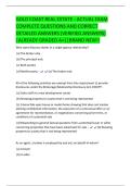 GOLD COAST REAL ESTATE - ACTUAL EXAM  COMPLETE QUESTIONS AND CORRECT  DETAILED ANSWERS &lpar;VERIFIED ANSWERS&rpar;  &vert;ALREADY GRADED A&plus;&vert;&vert;BRAND NEW&excl;&excl; 
