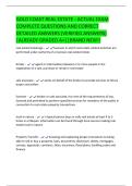 GOLD COAST REAL ESTATE - ACTUAL EXAM  COMPLETE QUESTIONS AND CORRECT  DETAILED ANSWERS &lpar;VERIFIED ANSWERS&rpar;  &vert;ALREADY GRADED A&plus;&vert;&vert;BRAND NEW&excl;&excl; 