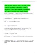 GOLD COAST REAL ESTATE - ACTUAL EXAM  COMPLETE QUESTIONS AND CORRECT  DETAILED ANSWERS &lpar;VERIFIED ANSWERS&rpar;  &vert;ALREADY GRADED A&plus;&vert;&vert;BRAND NEW&excl;&excl;