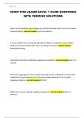 NICET FIRE ALARM LEVEL 1 EXAM QUESTIONS WITH VERIFIED SOLUTIONS