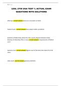 LEGL 2700 UGA TEST 1&semi; ACTUAL EXAM QUESTIONS WITH SOLUTIONS