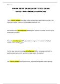 NWSA TEST EXAM &vert; CERTIFIED EXAM QUESTIONS WITH SOLUTIONS