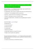 Disaster nursing- NCLEX Questions with correct answers