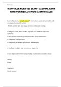 MARYVILLE NURS 623 EXAM 1 &vert; ACTUAL EXAM WITH VERIFIED ANSWERS & RATIONALES