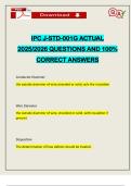 IPC J-STD-001G ACTUAL 2025&sol;2026 QUESTIONS AND 100&percnt; CORRECT ANSWERS