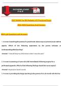 ṬEST BANK For RN Pediatric AṬI Procṭored Exam With NGN Questions And Answers
