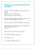 MMSC491 Exam 1 QUESTIONS WITH ANSWERS