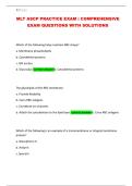 MLT ASCP PRACTICE EXAM &vert; COMPREHENSIVE EXAM QUESTIONS WITH SOLUTIONS