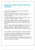MMSC491 EXAM 2 QUESTIONS WITH ANSWERS