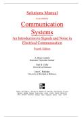 Solution Manual For Communication Systems An Introduction To Signals And Noise In Electrical Communication 4th Edition
