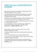 MMSC 491 Exam 1 QUESTIONS WITH ANSWERS