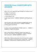 MMSC491 Exam 3 QUESTIONS WITH ANSWERS