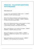 MMSC491 &ndash; Final EXAM QUESTIONS WITH ANSWERS