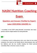 NASM Nutrition Coaching  Exam   Questions and Answers &lpar;Verified by Expert&rpar;  Latest 2025&sol;2026 GRADED A&plus;