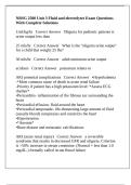 NRSG 2500 Unit 3 Fluid and electrolytes Exam Questions With Complete Solutions