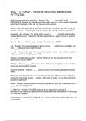 NSCI 175 EXAM 1 REVIEW RESTING MEMBRANE POTENTIAL