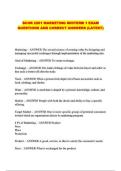 BCOR 2201 MARKETING MIDTERM 1 EXAM QUESTIONS AND CORRECT ANSWERS &lpar;LATEST&rpar;