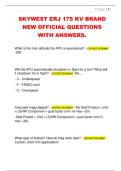 SKYWEST ERJ 175 KV BRAND  NEW OFFICIAL QUESTIONS  WITH ANSWERS&period;
