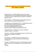 BCOR 2201 MARKETING EXAM REVIEW QUESTIONS AND CORRECT ANSWERS