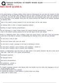 NES TEST Q AND A