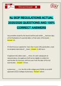 NJ BOP REGULATIONS ACTUAL 2025&sol;2026 QUESTIONS AND 100&percnt; CORRECT ANSWERS