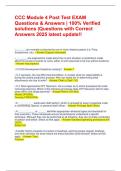 CCC Module 4 Post Test EXAM Questions & Answers &vert; 100&percnt; Verified solutions &vert;Questions with Correct Answers 2025 latest update&excl;&excl;