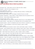 NES 102 PRACTICE TEST Q AND A
