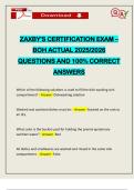 EXAMS PACK&colon;&colon;&colon; ZAXBY'S MANAGER CERTIFICATION ACTUAL 2025&sol;2026 Q&A 100&percnt; PASS