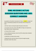 FAML 400 EXAM 2 ACTUAL 2025&sol;2026 QUESTIONS AND 100&percnt; CORRECT ANSWERS