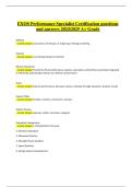EXOS Performance Specialist Certification Exam Questions and Answers 2024&sol;2025 &ndash; A&plus; Verified