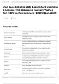 Utah Basic Esthetics State Board EXAM Questions & Answers&comma; Well Elaborated &vert; Already Verified Test &vert;100&percnt; Verified solutions &vert; 20252026 Latest&excl;&excl;