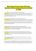 Florida Class E Driver&rsquo;s License Written Test &ndash; 50 Questions and Answers A&plus; Verified