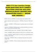 WGU C773 User Interface Design EXAM QUESTIONS WITH CORRECT SOLUTIONS UPDATED 2025&sol;2026 VERSION&vert;&vert;ALREADY GRADED&vert;&vert;100&percnt; GUARANTEED PASS&excl;&excl;&excl;<< BRAND NEW VERSION>>