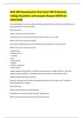 NUR 209 Reproductive Final Exam MD 8 Excelsior College Questions and answers Newest RATED A&plus; 2025&sol;2026 