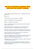 NUR 4590 RASMUSSEN LEADERSHIP EXAM QUESTIONS AND CORRECT ANSWERS
