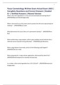 Texas Cosmetology Written Exam Actual Exam 2025 &vert; Complete Questions and Correct Answers &vert; Graded A&plus; &vert; Verified Answers &vert; Newest Version