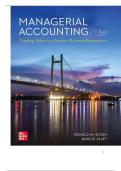 TEST BANK FOR Managerial Accounting&colon; Creating Value in a Dynamic Business Environment&comma; 13th Edition by Ronald Hilton and David Platt ISBN&colon; 978-1264445820 COMPLETE GUIDE ALL CHAPTERS COVERED 100&percnt; VERIFIED A&plus; GRADE ASSURED&excl;&excl;&excl;&excl;NEW LATEST UPDATE&excl;&excl;&excl;&excl;&excl;
