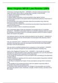 West Virginia MPJE Law Review 100&percnt;