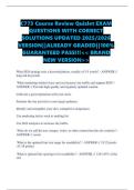 C773 Course Review Quizlet EXAM QUESTIONS WITH CORRECT SOLUTIONS UPDATED 2025&sol;2026 VERSION&vert;&vert;ALREADY GRADED&vert;&vert;100&percnt; GUARANTEED PASS&excl;&excl;&excl;<< BRAND NEW VERSION>>