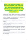 WGU&colon; User Interface Design - C773 EXAM QUESTIONS WITH CORRECT SOLUTIONS UPDATED 2025&sol;2026 VERSION&vert;&vert;ALREADY GRADED&vert;&vert;100&percnt; GUARANTEED PASS&excl;&excl;&excl;<< BRAND NEW VERSION>>