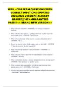 WGU - C191 EXAM QUESTIONS WITH CORRECT SOLUTIONS UPDATED 2025&sol;2026 VERSION&vert;&vert;ALREADY GRADED&vert;&vert;100&percnt; GUARANTEED PASS&excl;&excl;&excl;<< BRAND NEW VERSION>>