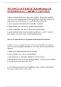ATI ONCOLOGY LATEST EXAM 2025 ALL QUESTIONS AND CORRECT ANSWERS&period;