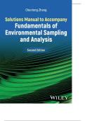 Solutions Manual to Accompany Fundamentals of Environmental Sampling and Analysis 2nd Edition by Chunlong Zhang ISBN&colon; 978-1394241668 COMPLETE GUIDE ALL CHAPTERS COVERED 100&percnt; VERIFIED A&plus; GRADE ASSURED&excl;&excl;&excl;&excl;NEW LATEST UPDATE&excl;&excl;&excl;&excl;&excl;