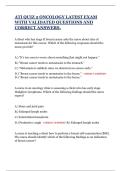 ATI QUIZ 2 ONCOLOGY LATEST EXAM WITH VALIDATED QUESTIONS AND CORRECT ANSWERS&period;