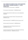 ISSA CORRECTIVE EXERCISE FINAL EXAM QUESTIONS AND CORRECT ANSWERS GRADED A&plus; &vert; LATEST UPDATE 2025