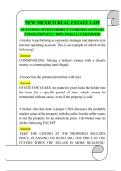 NEW MEXICO REAL ESTATE LAW QUESTIONS WITH CORRECT VERIFIED ANSWERS AND RATIONALE &vert; 100&percnt; PASS &lpar;A&plus; CERTIFIED&rpar;