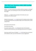 PALS Exam Questions With 100&percnt; Verified Answers Graded A&plus;
