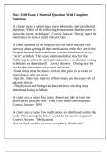 Nurs 3100 Exam 1 Material Questions With Complete Solutions